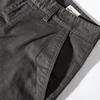 Spring New American Retro Heavyweight Woven Twill Stretch Pants Men's Pure Cotton Washed Slim Straight Business Casual Trousers 5