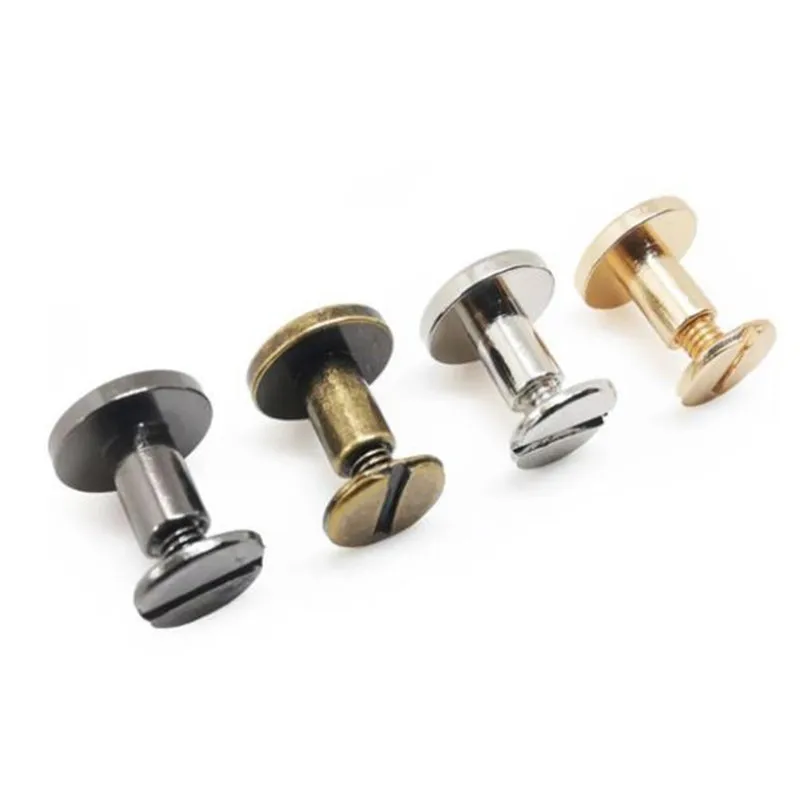 Rivets and fasteners Rivets and screws Binding screws 20sets D5(M4) slotted metal binding Chicago screw nail studs rivets