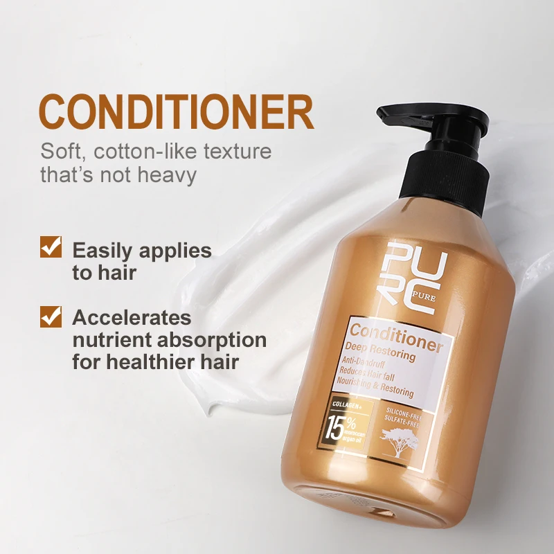 PURC Argan Oil & Keratin Hair Repair Set 4