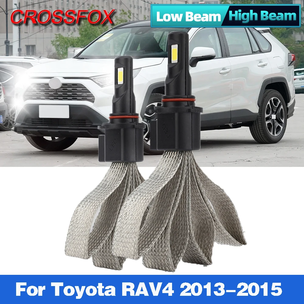 

2PCS LED Headlight Car Headlight Bulbs 9005 9006 HB3 HB4 Lamp 6000K Auto Lamps LED Bulbs 12V 24V For Toyota RAV4 2013-2015