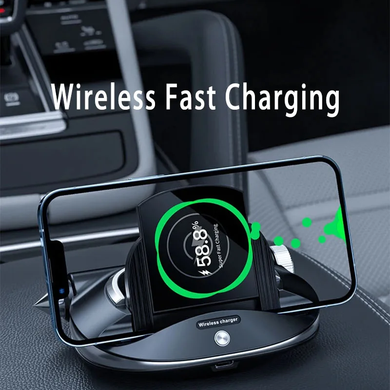 

Mobile phone car holder 2024 new multifunctional wireless charger induction car aromatherapy temporary parking sign
