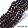 100% Natural Star Light Garnet Loose Beads For Jewelry Making Bracelet Necklace Accessories 15'' 5 6 7 8mm 1