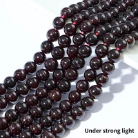 100% Natural Star Light Garnet Loose Beads For Jewelry Making Bracelet Necklace Accessories 15'' 5 6 7 8mm 1