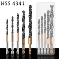 HSS4341 Hex Shank Twist Drill Bit Set Wood Metal Stainless Steel Hole Cutter Core Drilling Tool Cobalt Drill Bits 3 4 5 6 8 10mm
