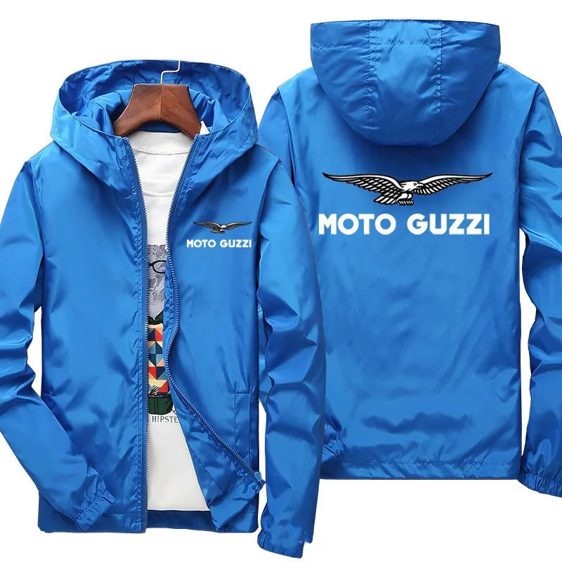 Summer men's zipper hooded sun-protective clothing outdoor fashion casual lightweight motorcycle riding windbreaker jacket