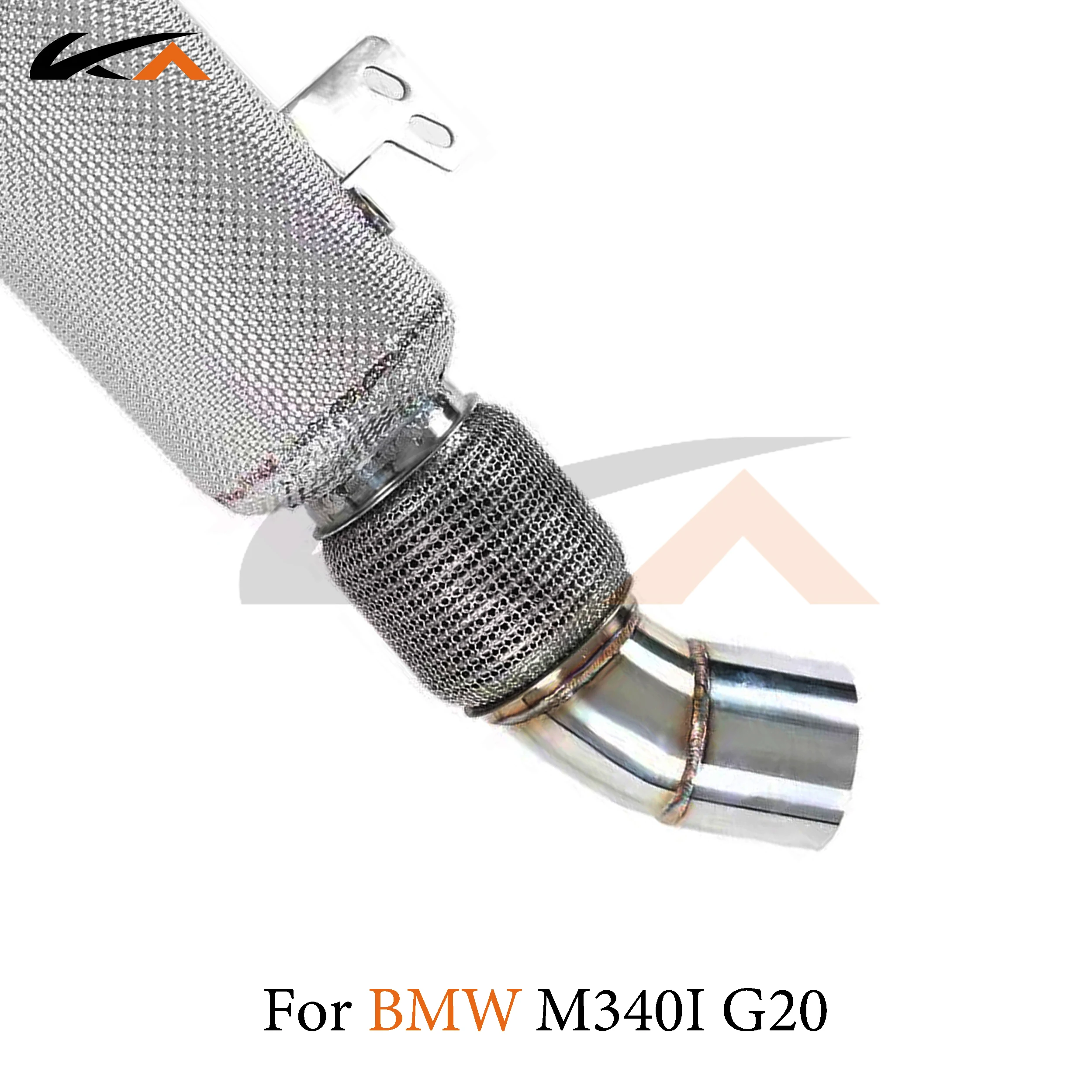 KA 튜닝 다운파이프 배기 스테인레스 스틸 헤더, BMW M340i G20 B58 3.0T 퍼포먼스, 자동차 부품 열 차폐 촉매