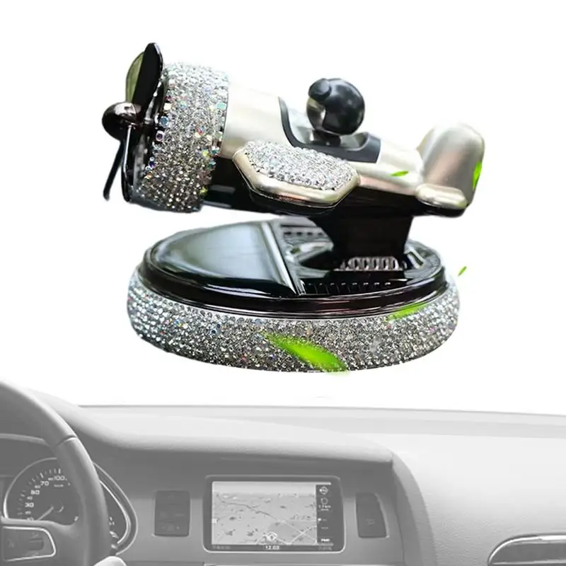 

Car Rotating Aromatherapy Solar Rotating Airplane Ornament Air Freshener Long-Lasting Aroma Auto Decoration Supplies For Mini