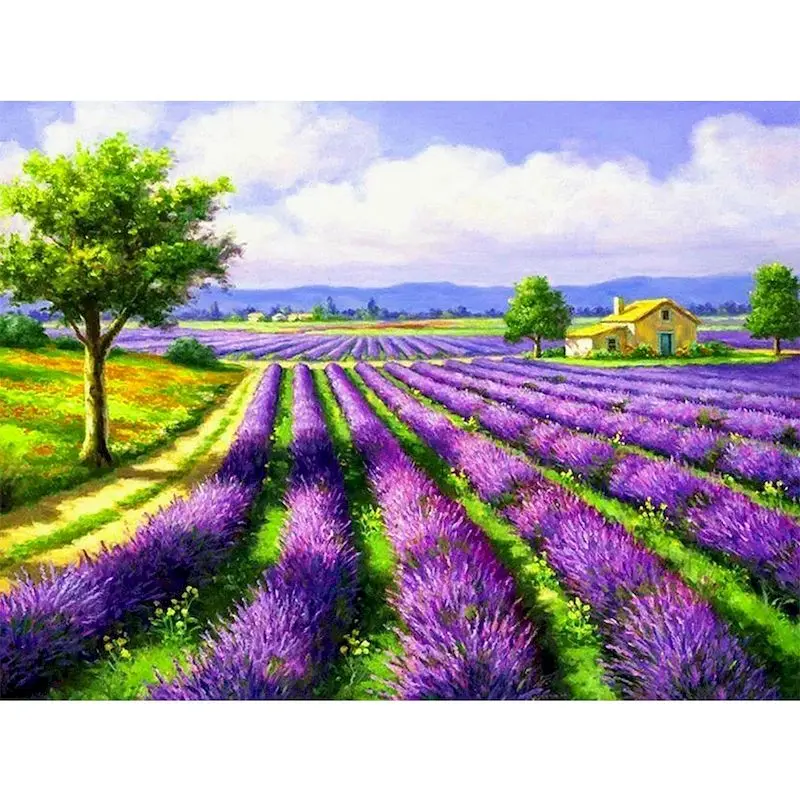 

GATYZTORY Lavender Flowers DIY Painting By Numbers Kit Oil Paints 40x50cm Paiting By Numbers Wall Paintings Kid Decor Drawing