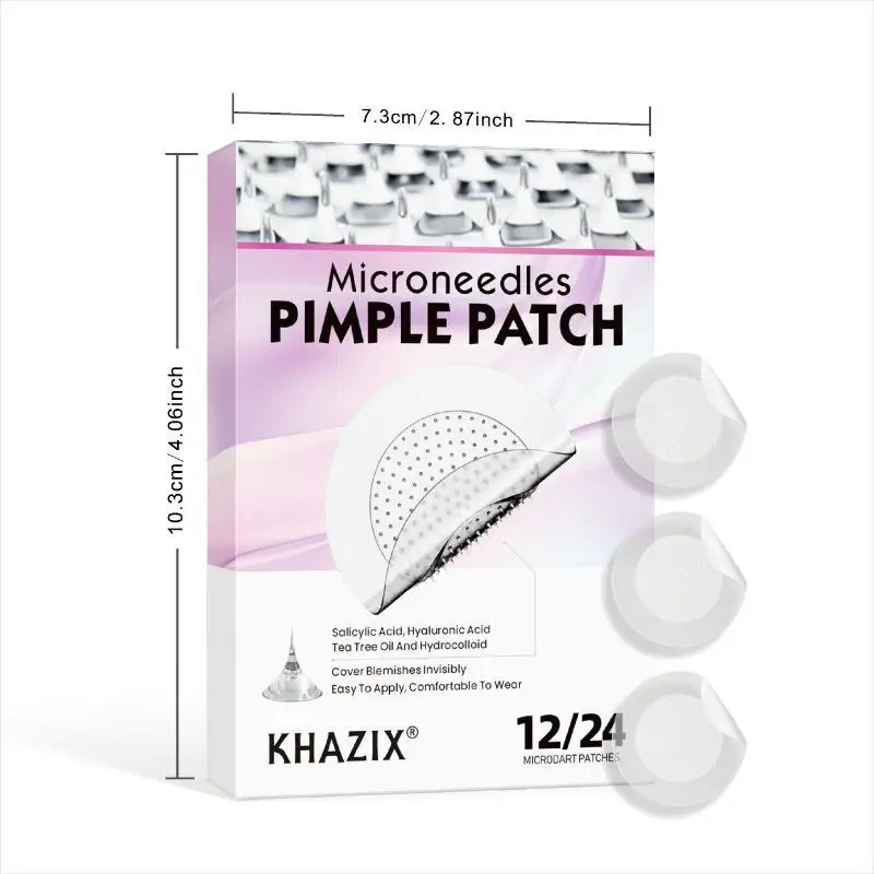 Cystic Acne Micro Needle Pimple Patches – Intensive Deep Blemish Healing Hydrocolloid Treatment (12-Pack)