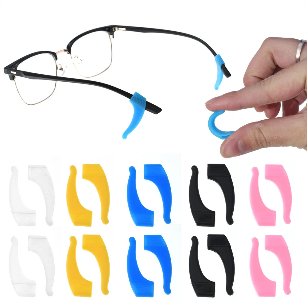 20pcs Anti-slip Silicone Ear Grip Glasses Eyeglasses Leg Ear Hook Stopper Bracket Fastener Accessories Temple Tip Eyewear Holder