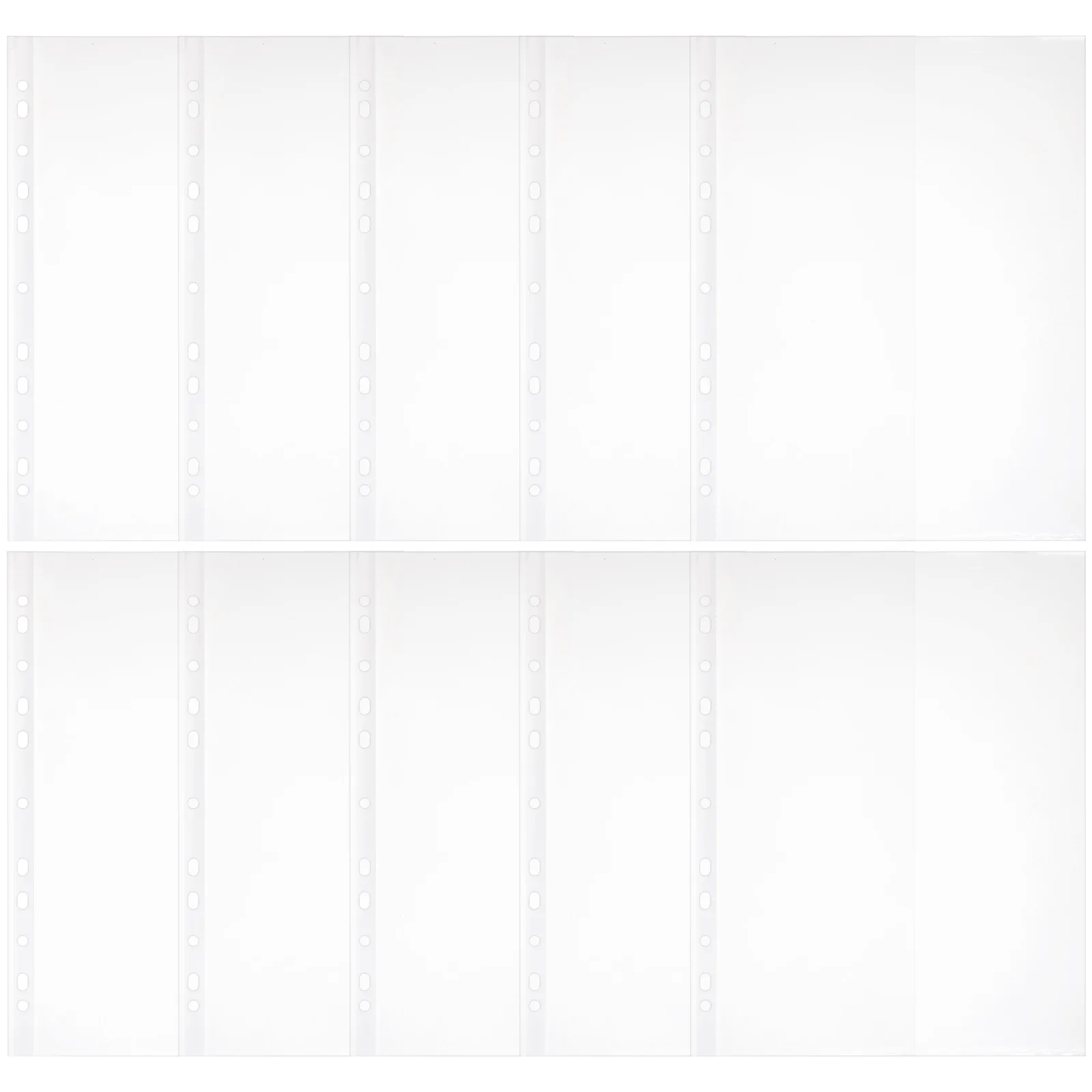 

100 Pcs A4 File Bag Plastic Page Protectors Binder Clip Clear Document Sleeves Paper Magazine