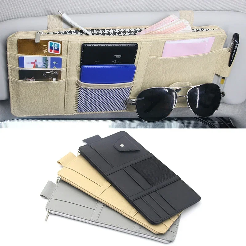 Car Sun Visor Organizer Multi Pocket Auto Interior Accessory