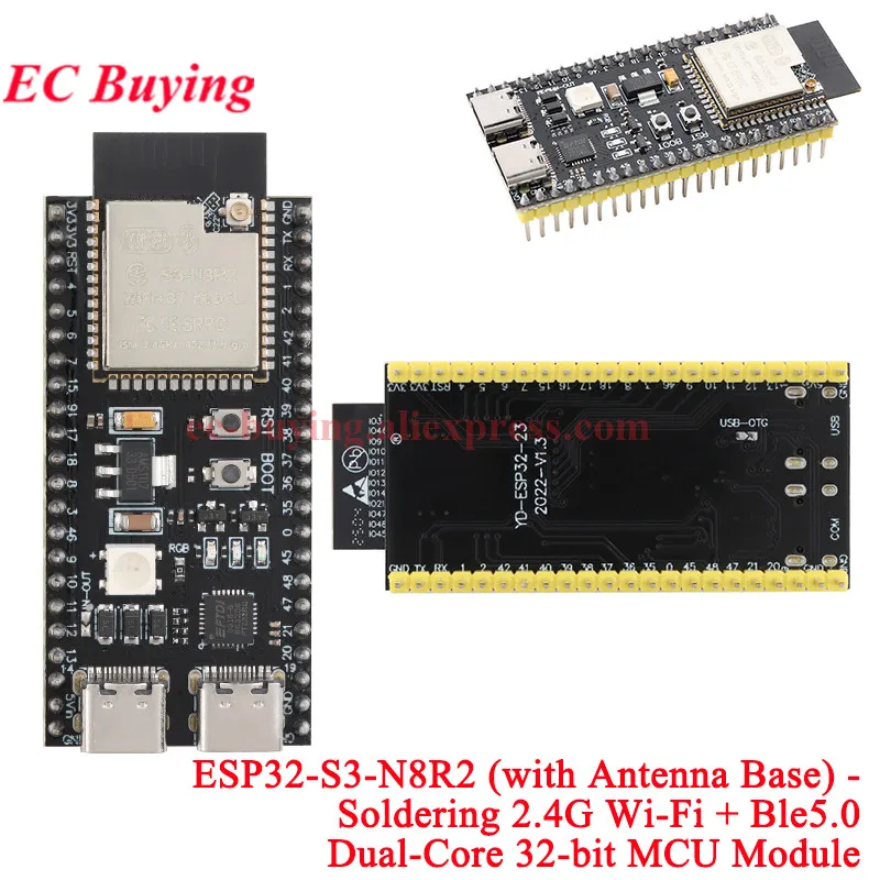 ตัวเลือกสินค้า บอร์ดพัฒนา ESP32-S3 โมดูล Wi-Fi 2.4G และ Bluetooth เสริม Type-C
