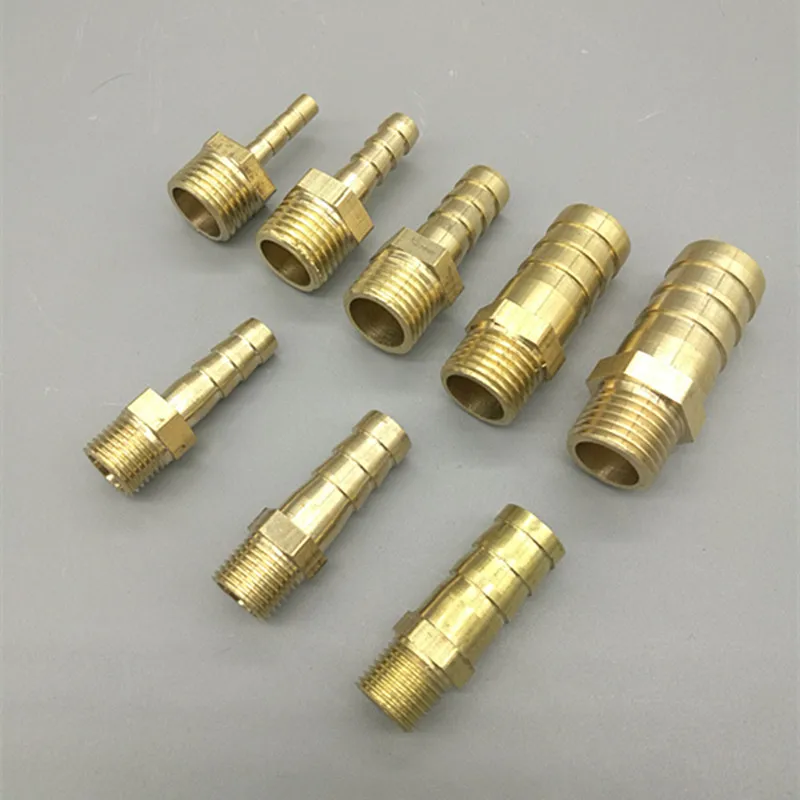 Brass Pipe Fitting 4mm 6mm 8mm 10mm 12mm 19mm Hose Barb Tail 1/8 1/4 1/2 3/8 BSP Male Connector Joint Copper Coupler Adapter brass barb pipe fitting 2 3 4way connector for 4mm 5mm 6mm 8mm 10mm 12mm 16mm 19mm hose copper pagoda water tube fittings