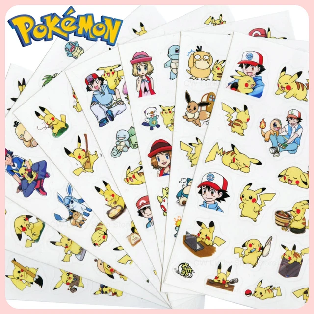 Pegatinas de dibujos animados de Pokémon para niños, 50 piezas, Pikachu,  portátil, Maleta, monopatín, guitarra, regalo - AliExpress