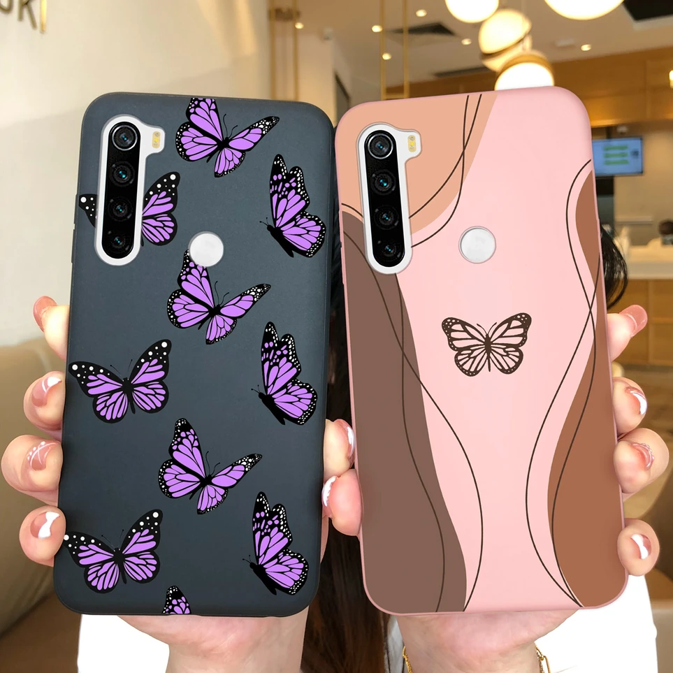 For Xiaomi Redmi Note 8 8T 8 Pro Case Love Heart Soft Silicone Matte Back Cover Fall Prevention Coque phone case