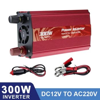 อินเวอร์เตอร์แปลงไฟ 300W ปลั๊ก EU 12V เป็น 220V พร้อมระบบป้องกันความร้อนเกิน ใช้พลังงานต่ำในสภาพไม่มีโหลด คงที่ 50HZ 1