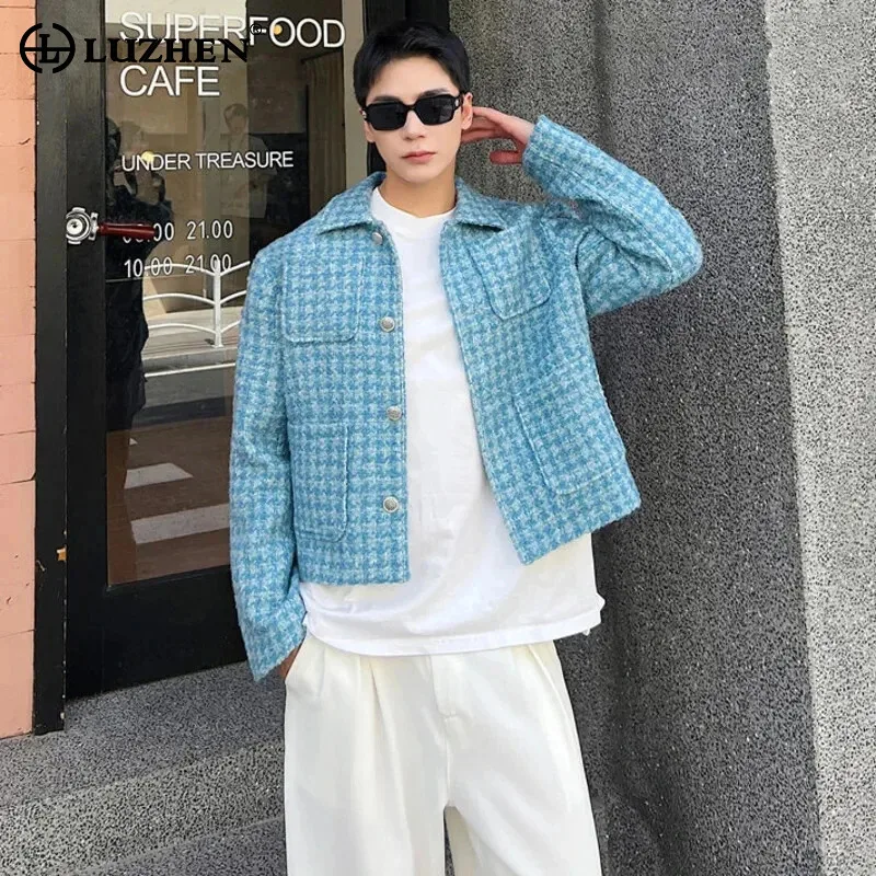 

LUZHEN New High Quality Spring Men's Jacket Laple Short Coat Fashion Elgance Casual Outerwear Korean Reviews Many Clothes LZ2628