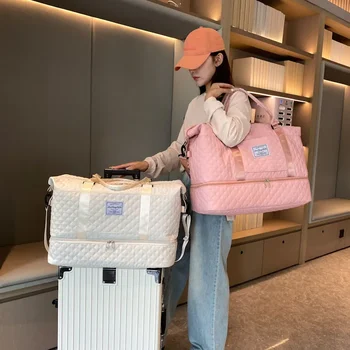 Borsa da Viaggio Leggera, Borsone da Palestra di Grande Capacità, Borsa a Tracolla per Weekend e Pernottamenti