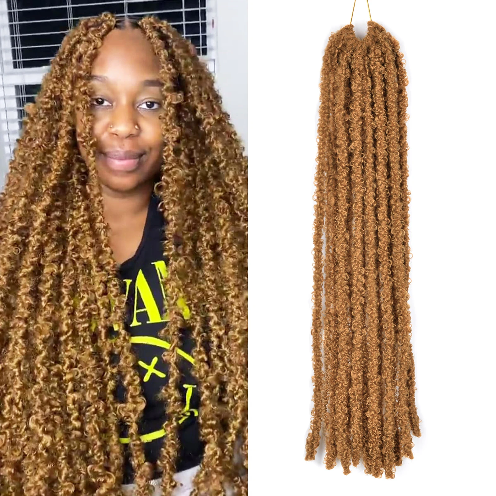 Butterfly Locs Crochet Hair Extensions Locks Braid Synthetic Hair 10