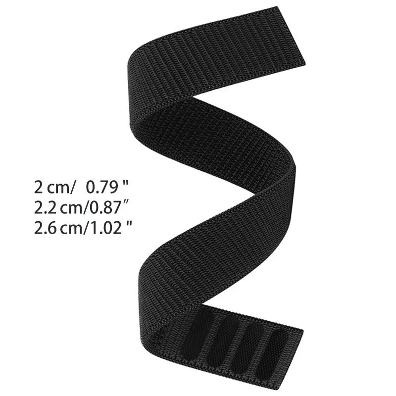 Versatile Nylon Hook Loop Watch Strap - Available in Multiple Sizes