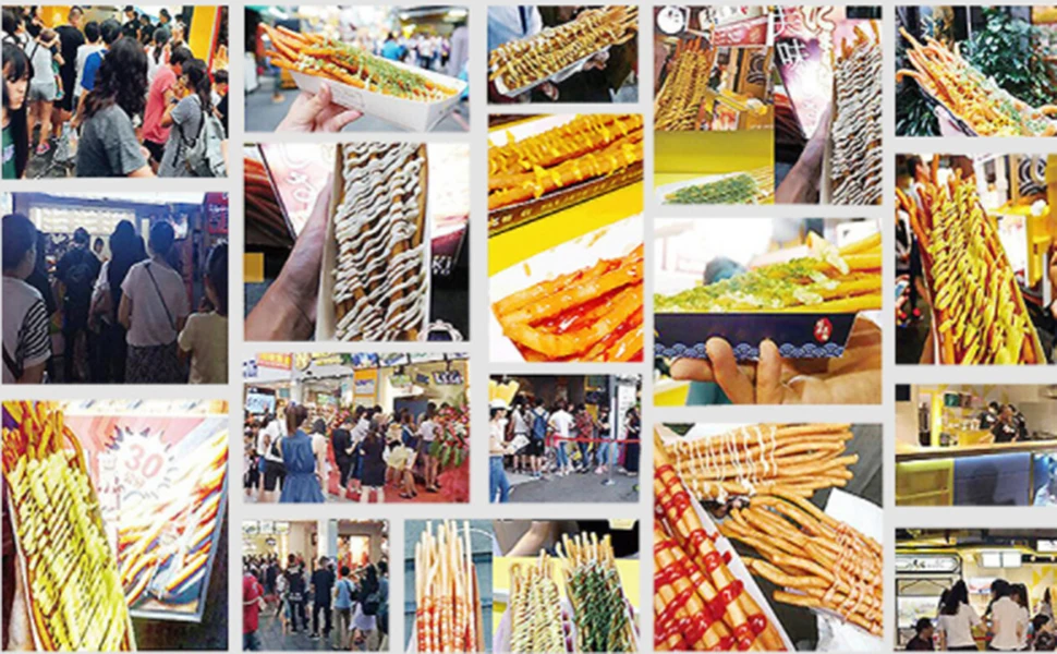 Manual Long French Fries Squeezer Stainless Steel French Fries Maker Machine 30CM Long Potato Dough Extruder Cutter Kitchen Tool