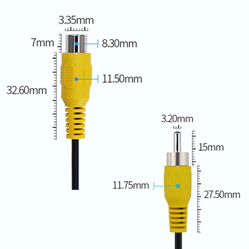 High-Quality Car Rear View Camera Video Extension Cable - Available in Multiple Lengths