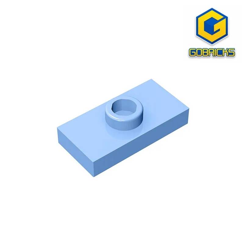 Gobricks GDS-803 PLATE 1X2 W. 1 bouton compatible avec lego 15573 3794 blocs de construction éducatifs bricolage pour enfants technique
