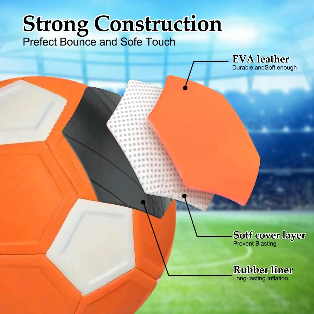 Precision Glide Soccer Ball - Official Size 5 Premium Training Ball