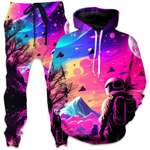 Mens Abstract Mandala Hoodies Pants Set