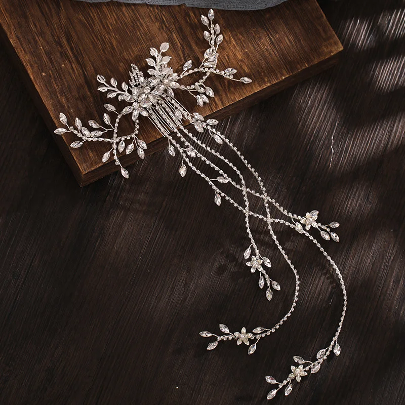 Crystal Pearl Bridal Tiaras Hairbands Hairpins Bridesmaid Diamante Hair Vine Accessories Wedding hair comb hair band Jewelry hair accessories bridal hair accessories