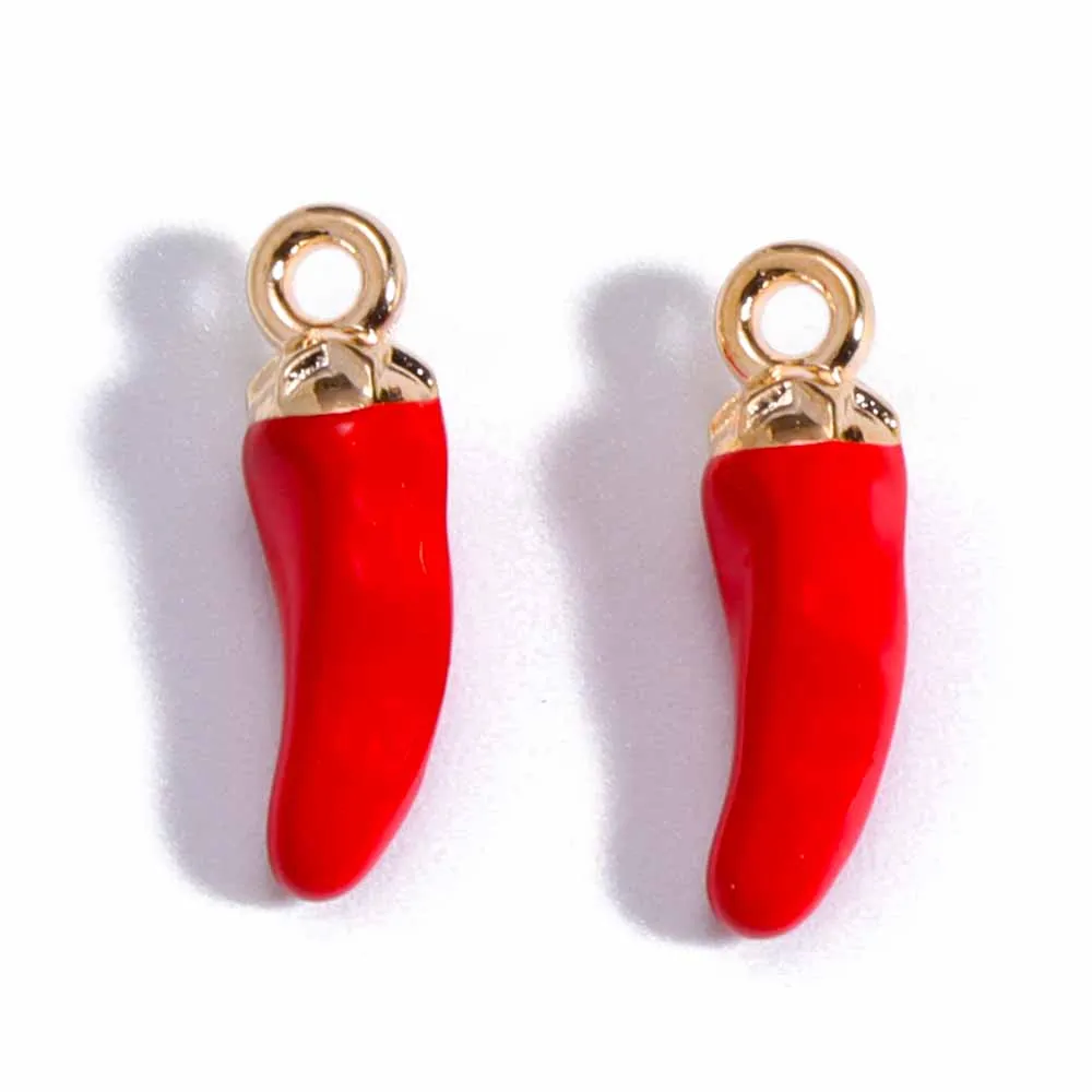 10 Teile/satz Schöne Emaille Kirsche Wassermelone Pfirsich Erdbeere Ananas Obst Anhänger Charme für frauen Ohrringe DIY Schmuck Machen – Detail 18