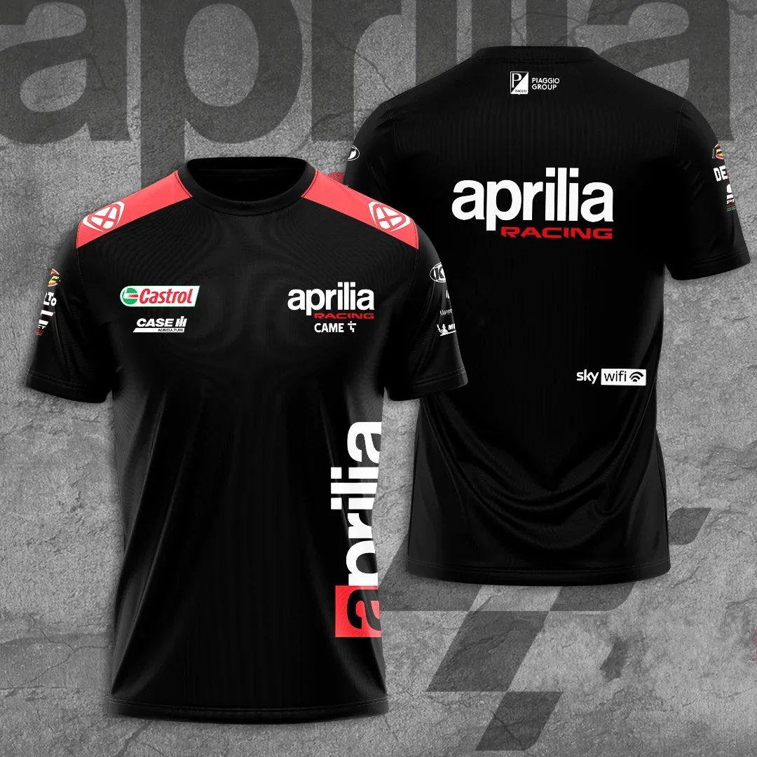 Aprilia Moto Racing Streetwear Gulf T-Shirt Stampa 3D Uomo Donna Estate Oversize Moda Girocollo T-Shirt Bambini Tees Top