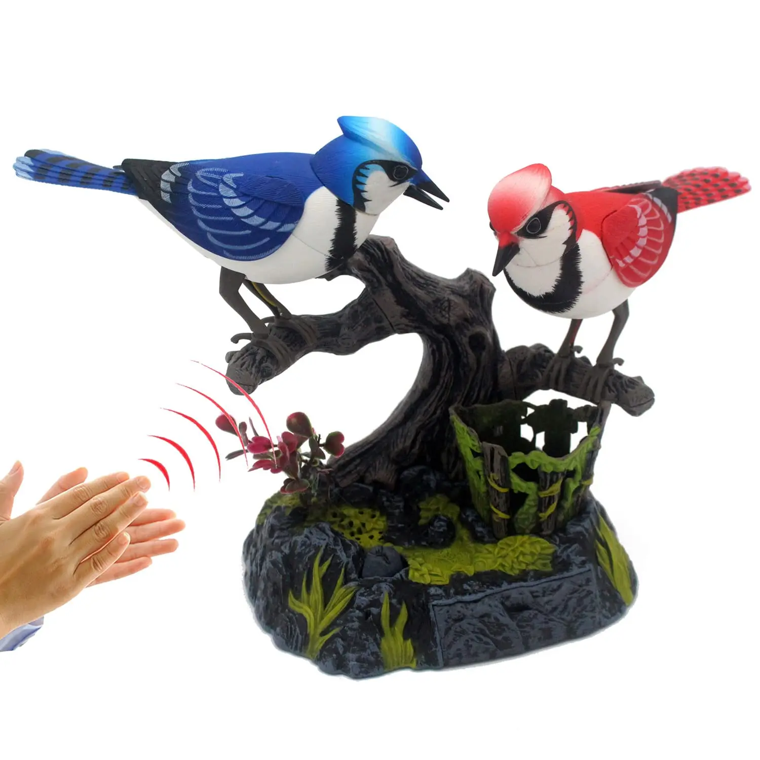 Talking Parrot Cute Electric Battery Operated Control Voice Simulation Parrots Sparrow Bird Repeats What You Say Electric Toy