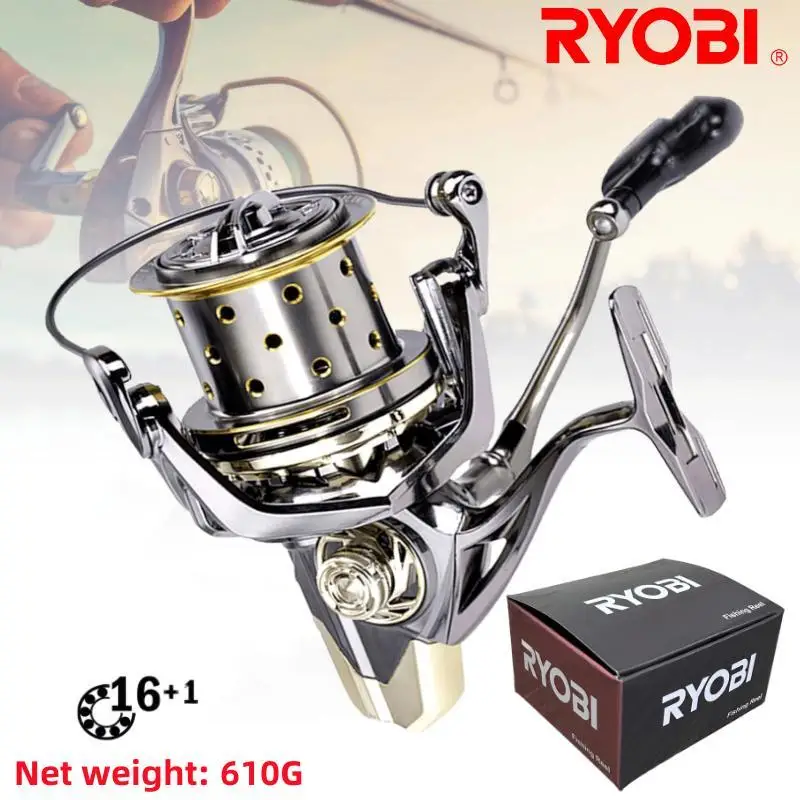 

New RYOBI Fishing Reel GX 8000-12000 Series Ultralight Max Drag 25kg 4.7:1 Surfcasting Spinning Reel Saltwater Jigging Reels