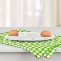 Easter Egg Tray Deviled Dispenser Terrarium Dish Ceramic Griddle Trays for Party Recipes Eggs Platter Container Carriers 2