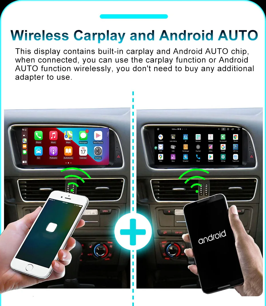 8,8'' Kabelloses Carplay Android 15 Autoradio für Audi Q5 2009-2016 2-DIN Autoradio Multimedia-Player Bildschirm 4G LTE GPS – Detail 12