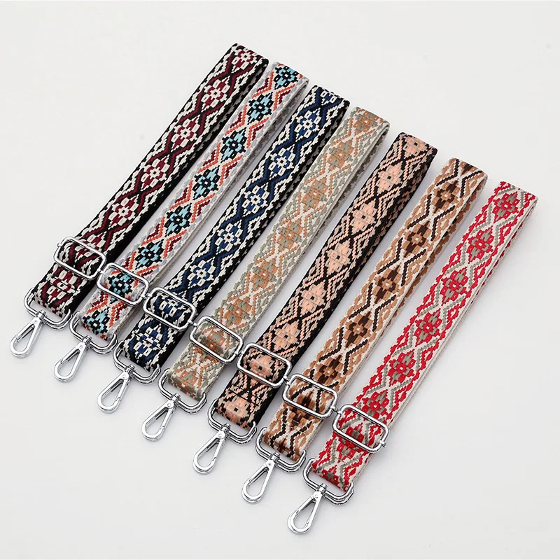 Adjustable Embroidered Women's Accessories Replacement Crossbody Belts for Women Bag 3.8cm Wide Bag Shoulder Strap 80-140cm