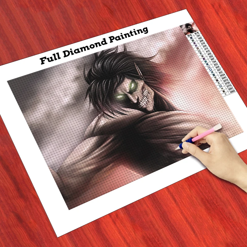 Attack On Titan Anime - 5D Diamond Painting - DiamondByNumbers