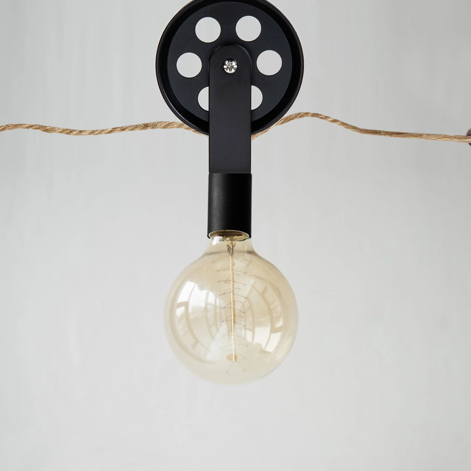 Black Retro Pulley Wheel for Pendant Lamp and Iron Wheel for Wall Lamp Vintage Industrial Style Lighting Fixture Accessory pendant lights,pendant lamp,vintage pendant lights,rope pendant lamp