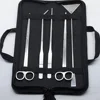 3/5Pcs/Set Aquarium Cleaning Tools Kit Tweezers Curve Scissor Fish Tank Water Plants Grass Stainless Steel Maintenance Tool Suit