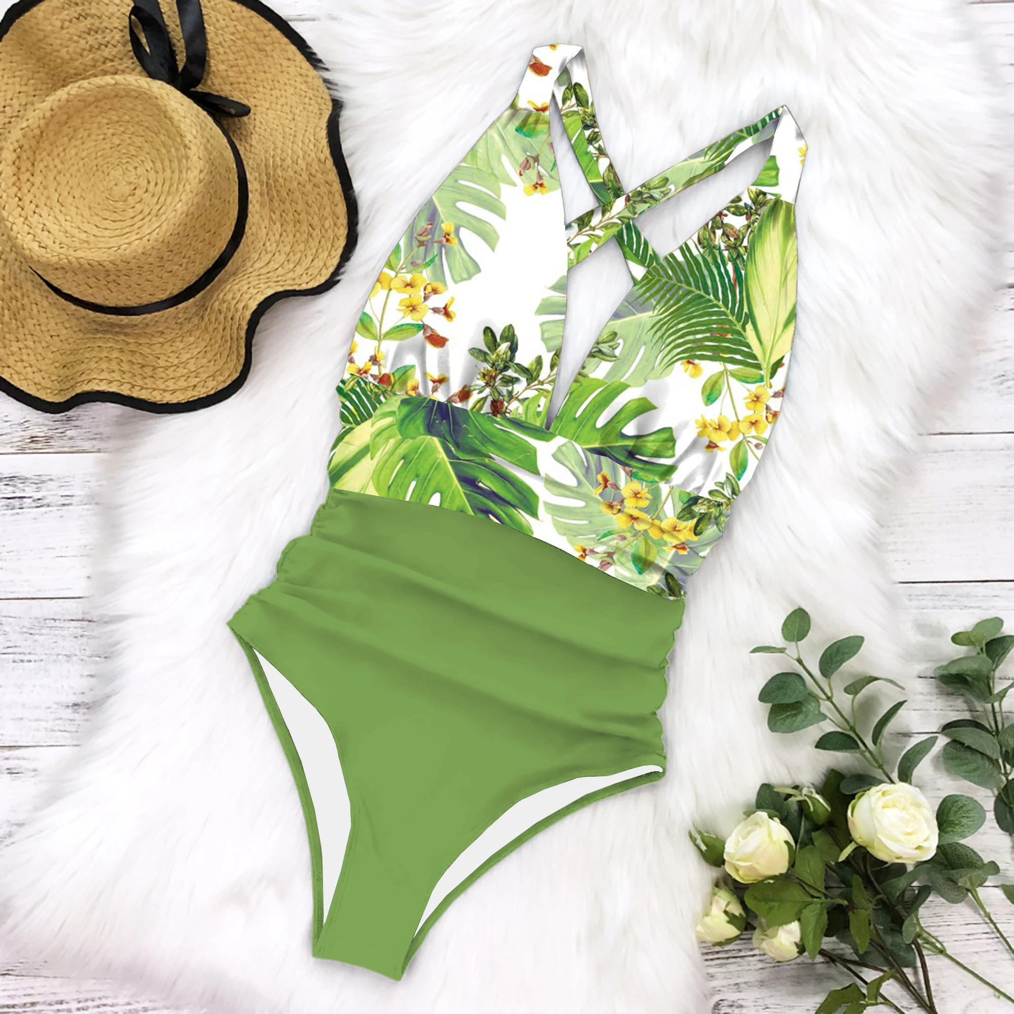 2023  ǽ    Monokini Ruffle  Bodysuit ġ  