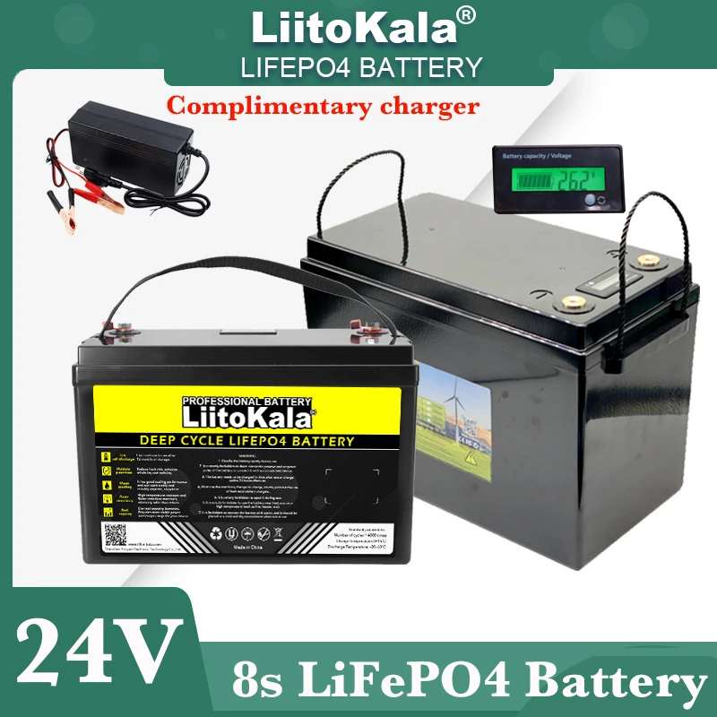 LiitoKala24V100Ah60AhLiFePO4batteriaallitioferrofosfatoperbarcainverterbatterieper