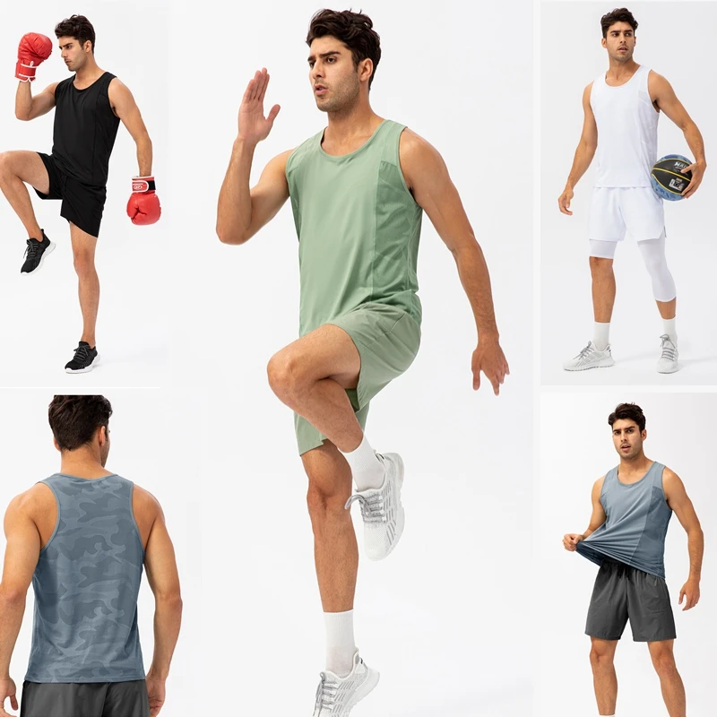 Men's Summer Compression Fitness Gyms Tank Top Sleeveless  Basketball  Shirt  Breathable Sports Workout  Gyms Running Vest