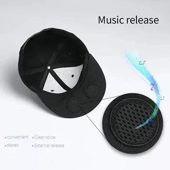 Multifunctional Bluetooth Speaker Music Hat HIFI Sound Quality Detachable Wireless Adjustable Music Baseball Cap Running Sports 2