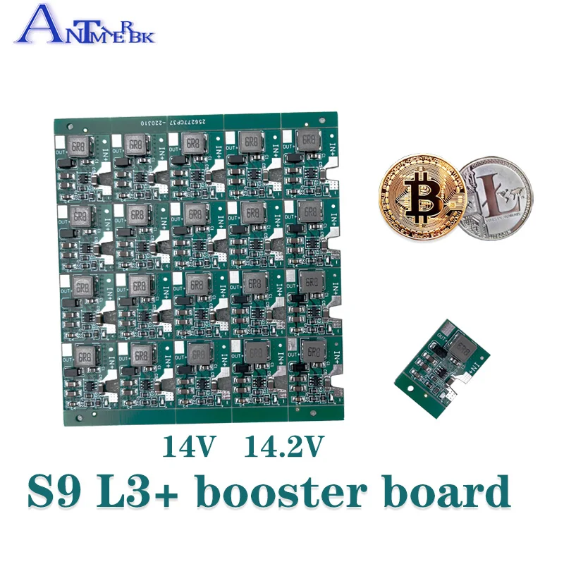 

Asic Miner Antminer S9 L3+ booster board repair power booster module Pcb board power booster board output 14V DC3.7V-12V