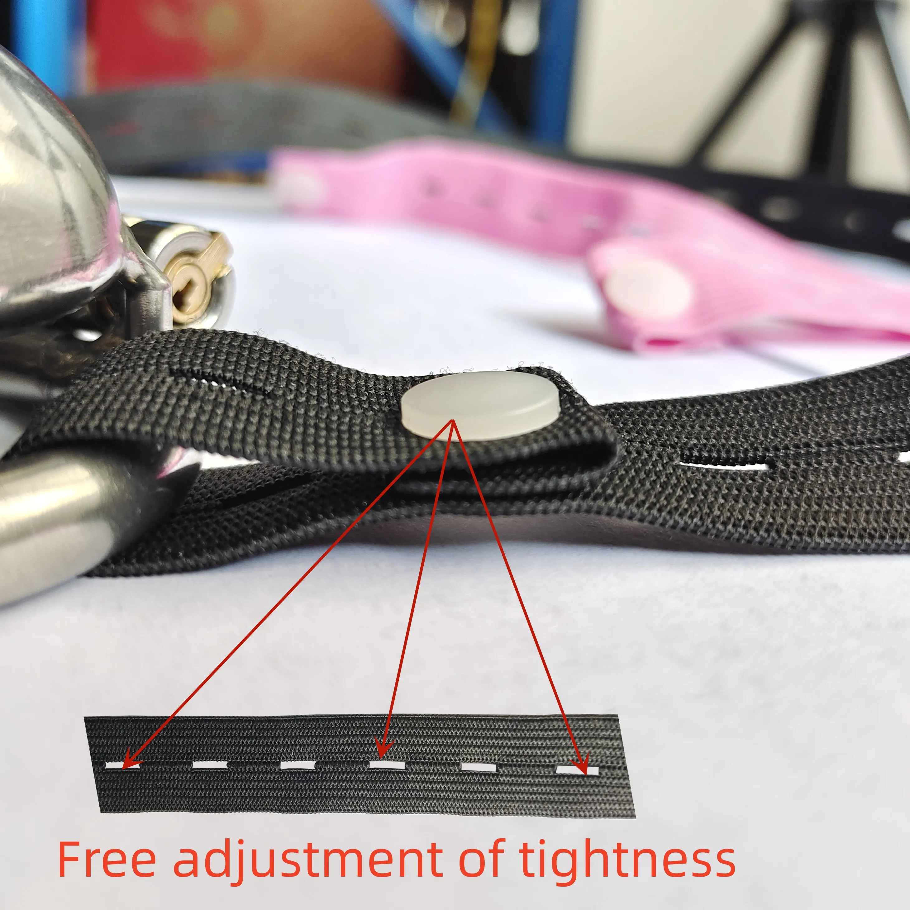Male Chastity Cage Freely Adjustable Auxiliary Belt Anti-off Device Elastic Band BDSM Bandage