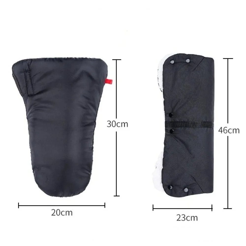 Stroller Accessories Warm Fur Pushchair Fleece Hand Cover Waterproof Universal Stroller Gloves Thick Cart Gloves Stroller