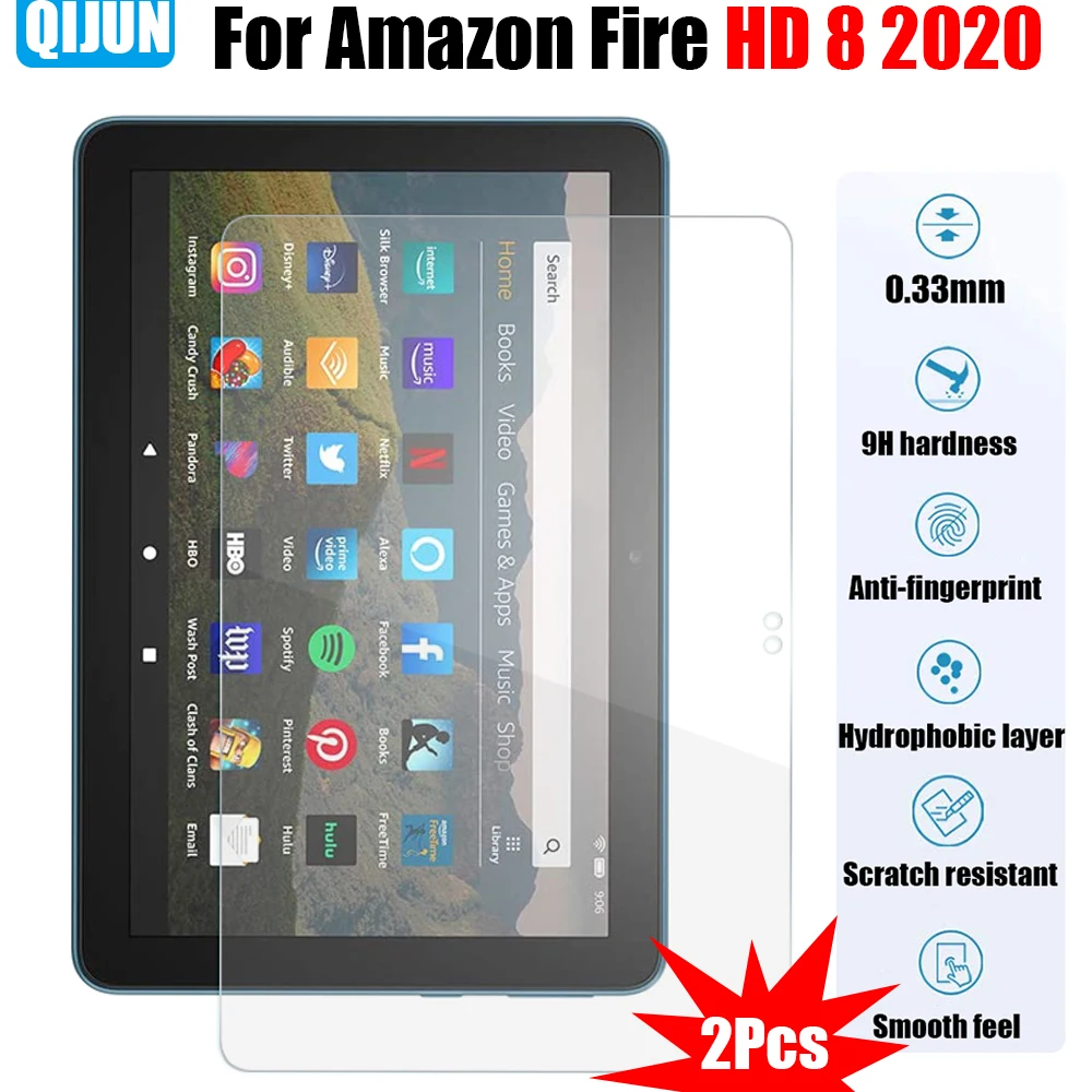 

Пленка из закаленного стекла для планшета Amazon Kindle Fire HD 8 2020, Взрывозащищенная мембрана с защитой от царапин и отпечатков пальцев, 2 шт.