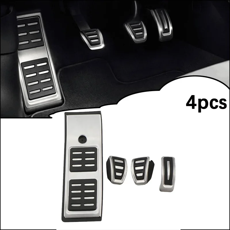 Car Brake Pedal For Audi Q5 Accessories ~ 80A Automotive Stainless Steel Rubber Non-slip No Drilling Pedal AT